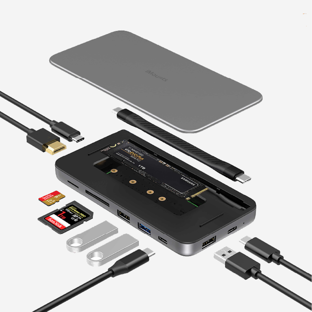 MacBook Docking station met M.2 SSD behuizing