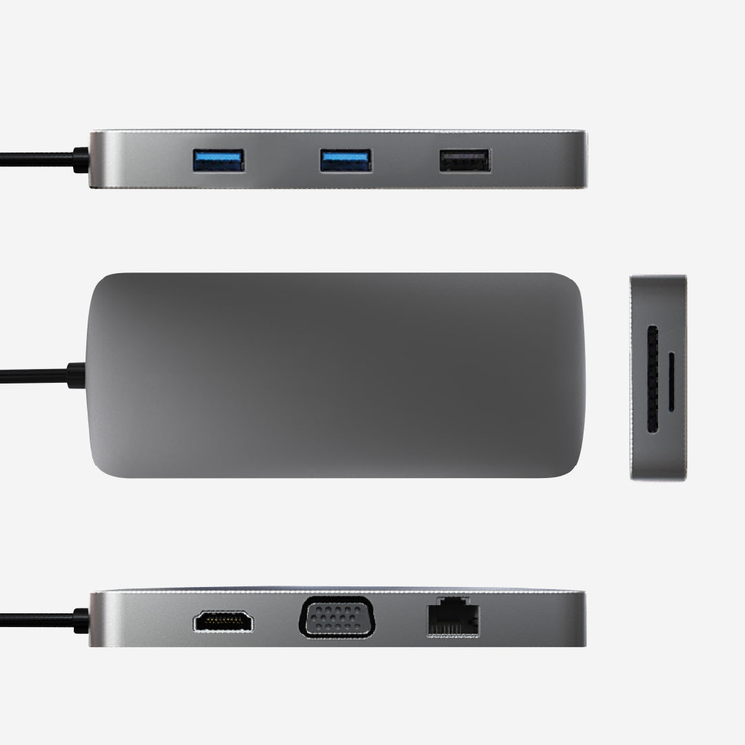 USB-C-Hub 10 Anschlüsse HDMI Ethernet