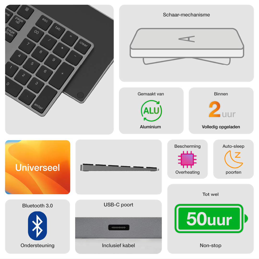 Numerischer Tastatur-Hub – Space Grau