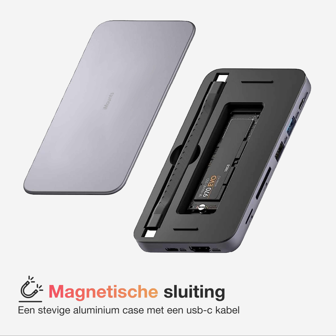 MacBook Docking station met M.2 SSD behuizing