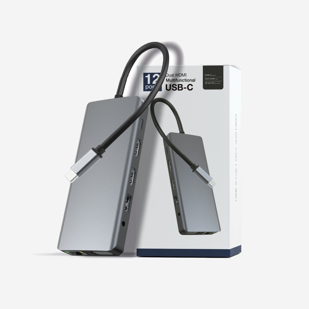 Hub USB-C 2x HDMI dual