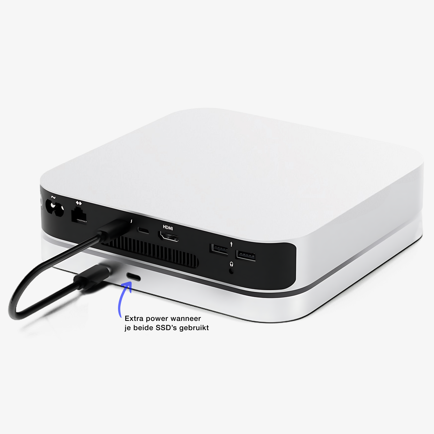 Mac Mini docking station SSD en M.2 SSD Pro - zilver