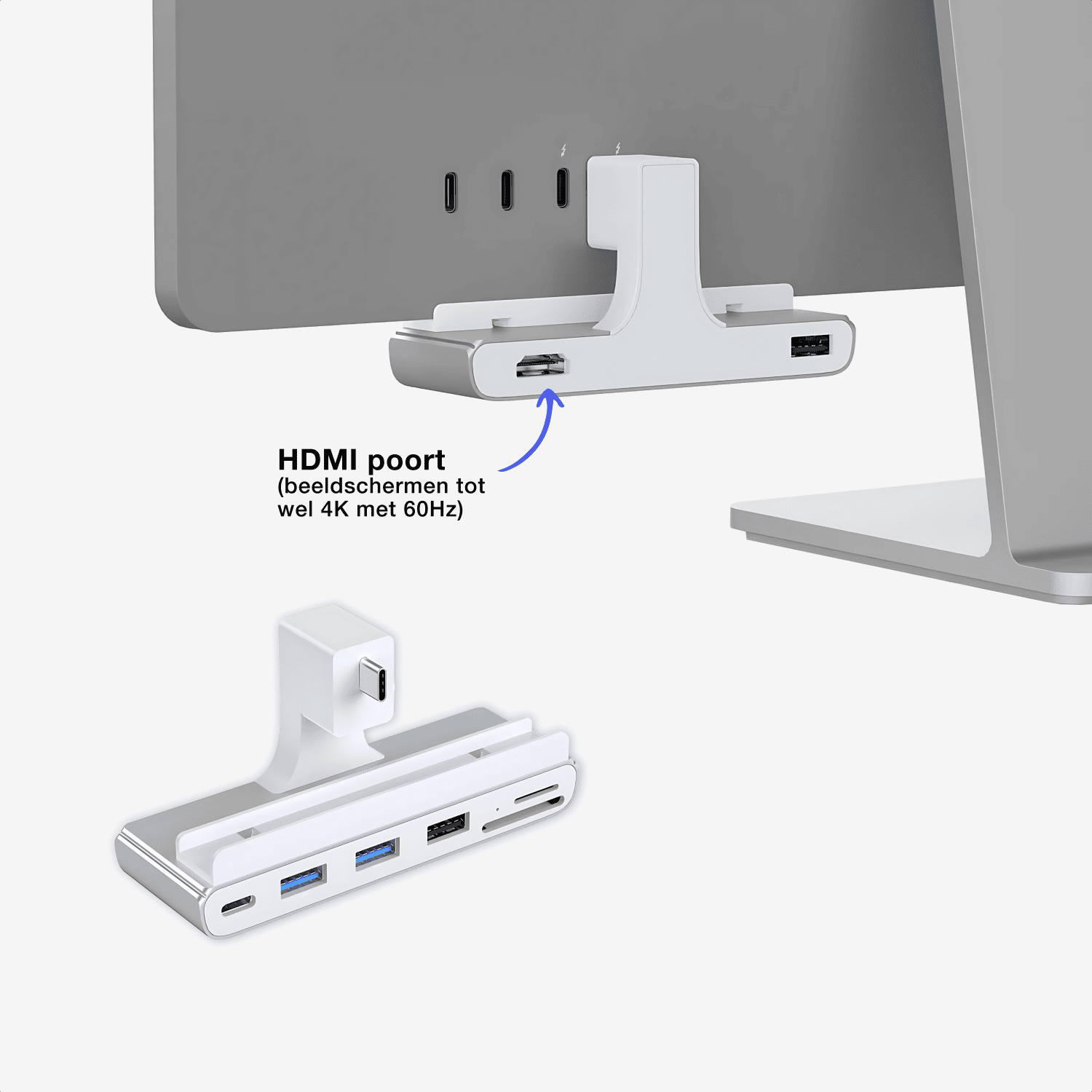 iMac 24 inch USB-C hub - HDMI, USB, SD-reader