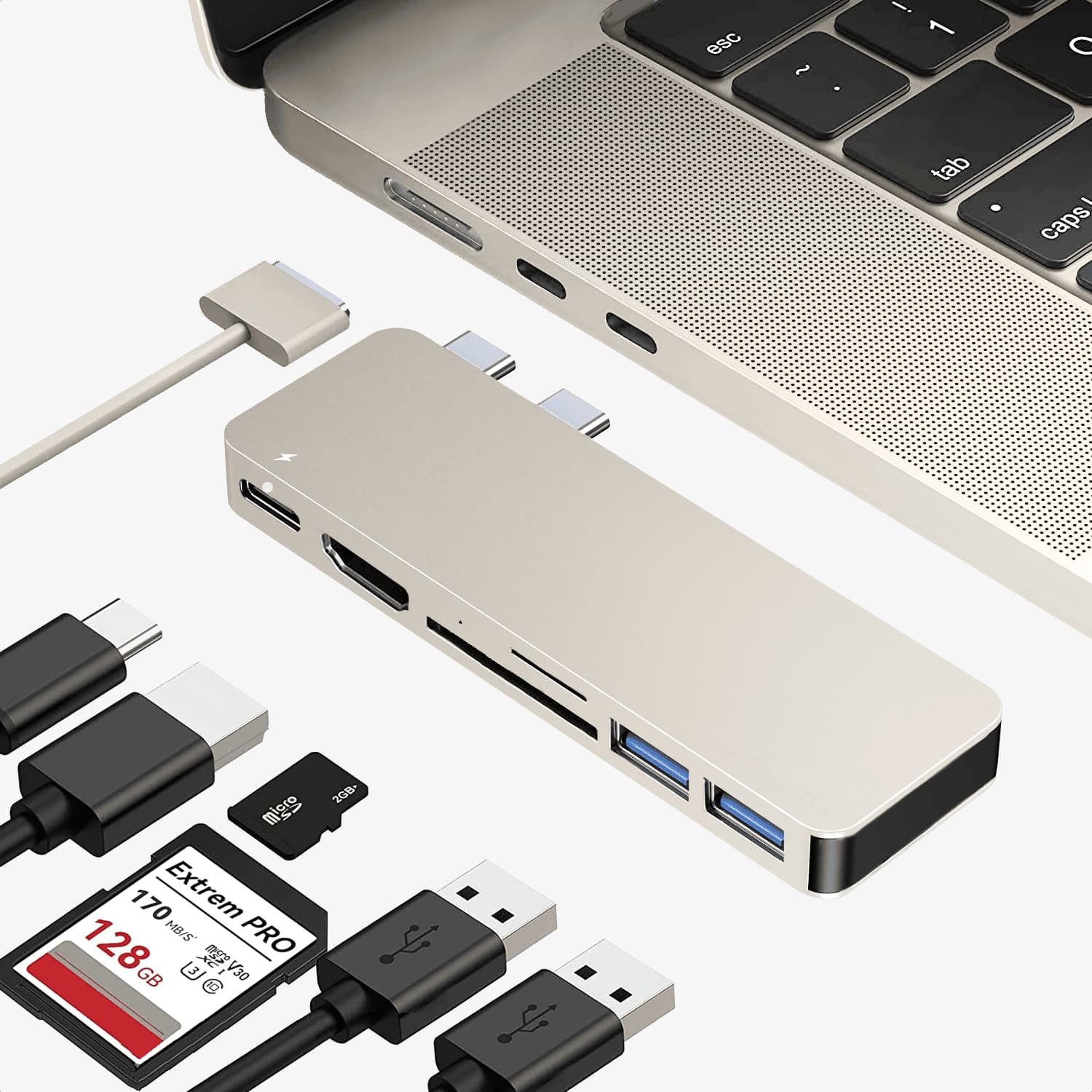 iMounts USB-C hub Starlight met HDMI en Thunderbolt 3