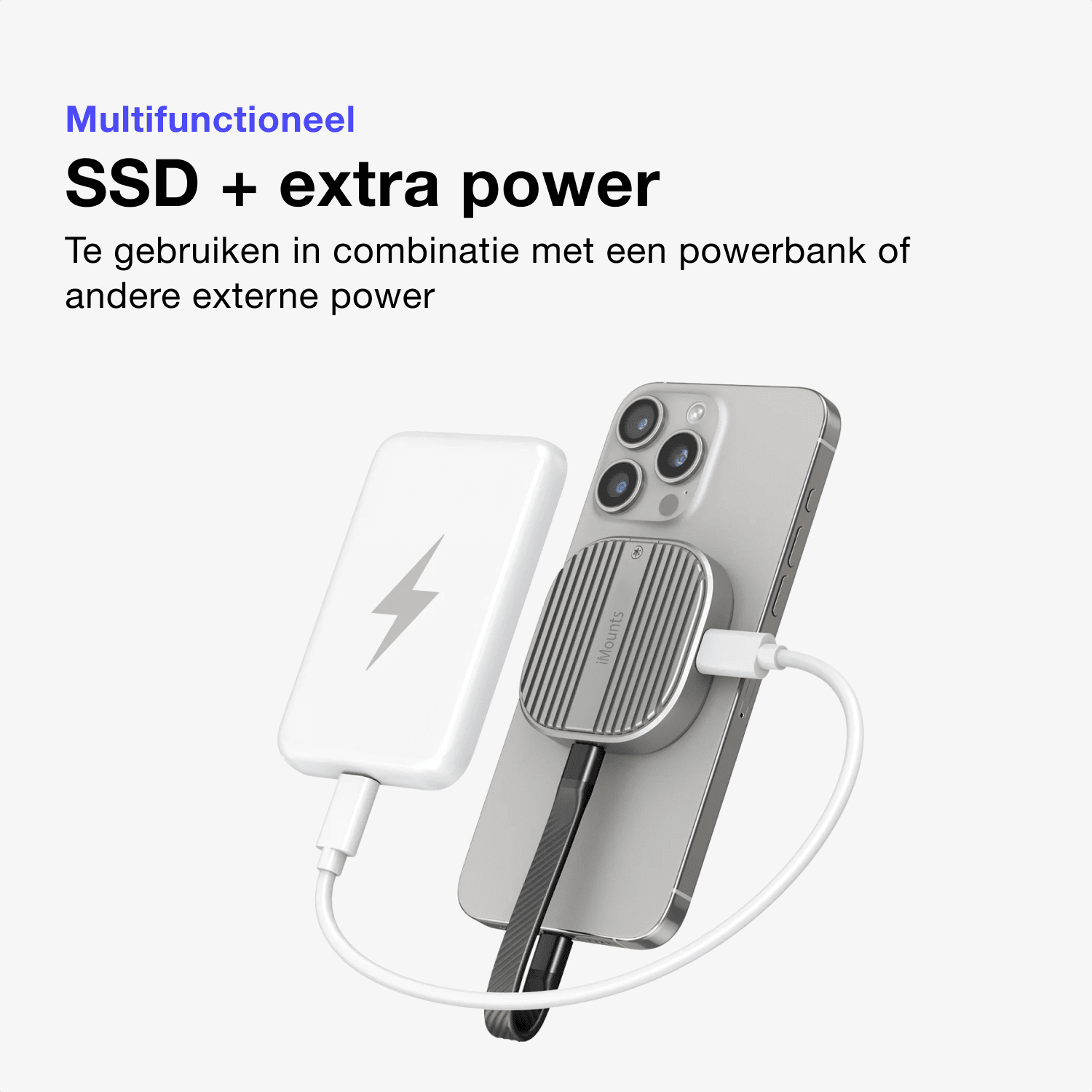 iPhone met externe SSD filmen TB opslag