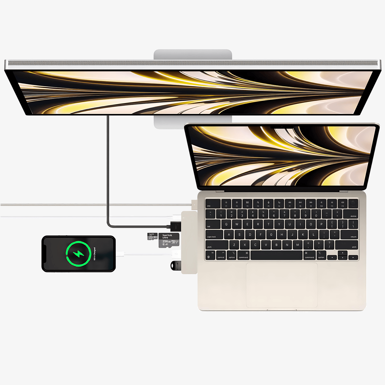 iMounts USB-C hub Starlight voor externe schermen met HDMI