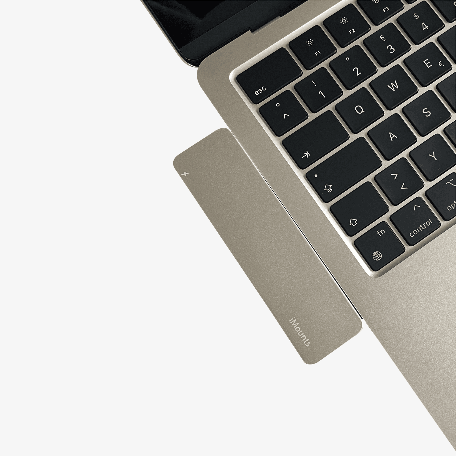 iMounts USB-C hub Starlight perfect passend bij MacBook kleur