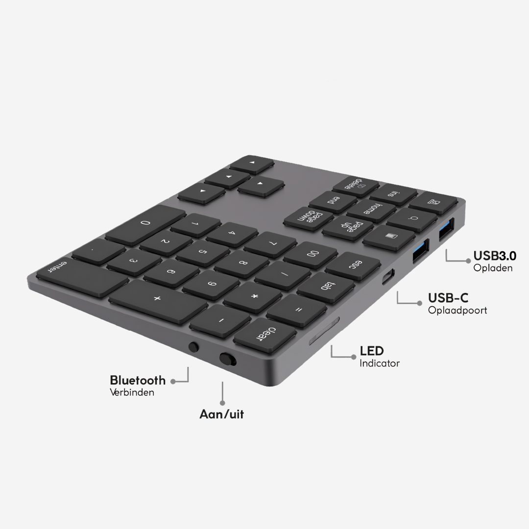 Numerischer Tastatur-Hub – Space Grau