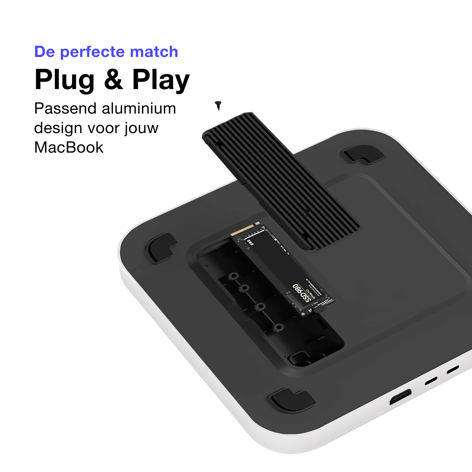 onderkant mac mini docking station m.2 ssd kaart