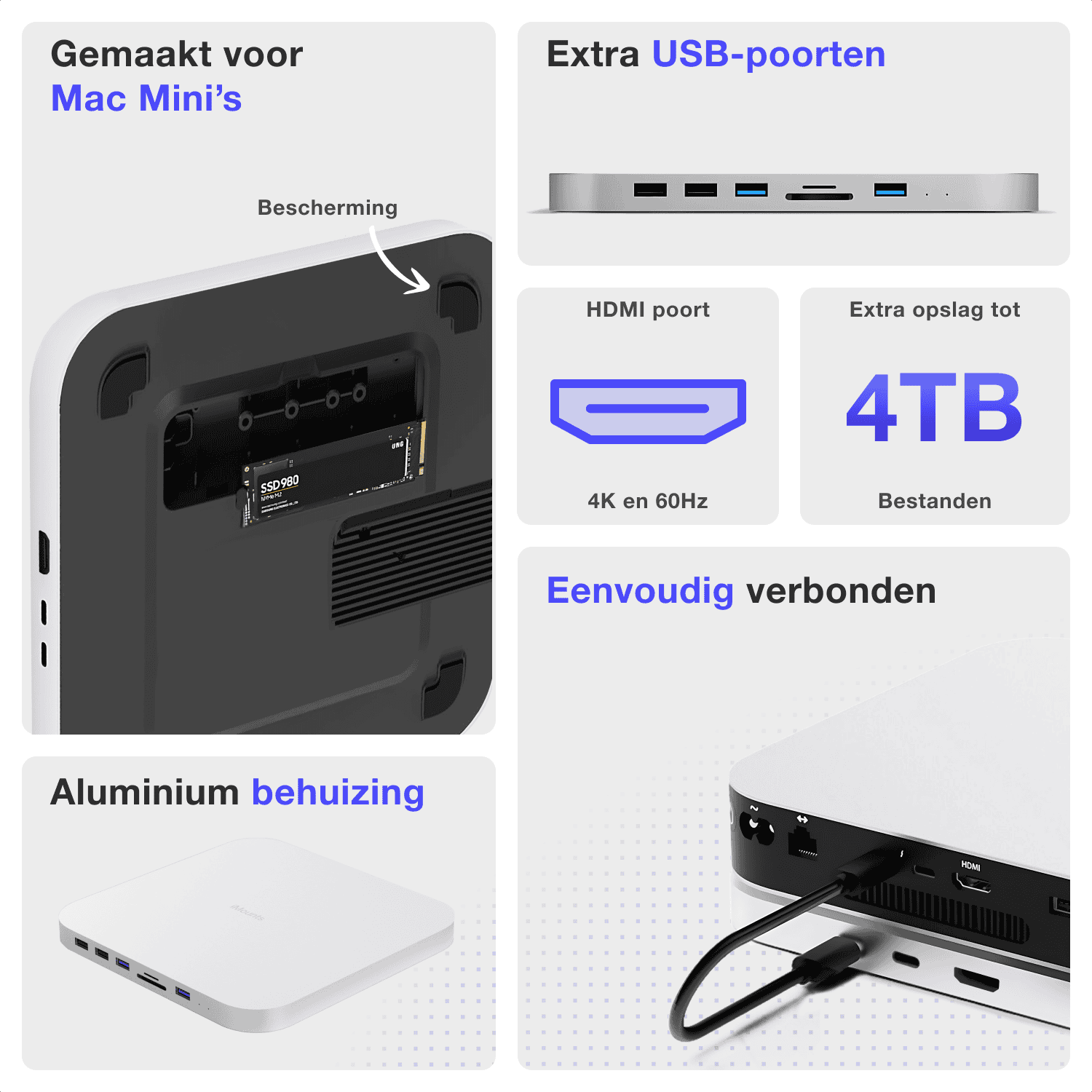 specificaties mac mini docking station m2 van imounts