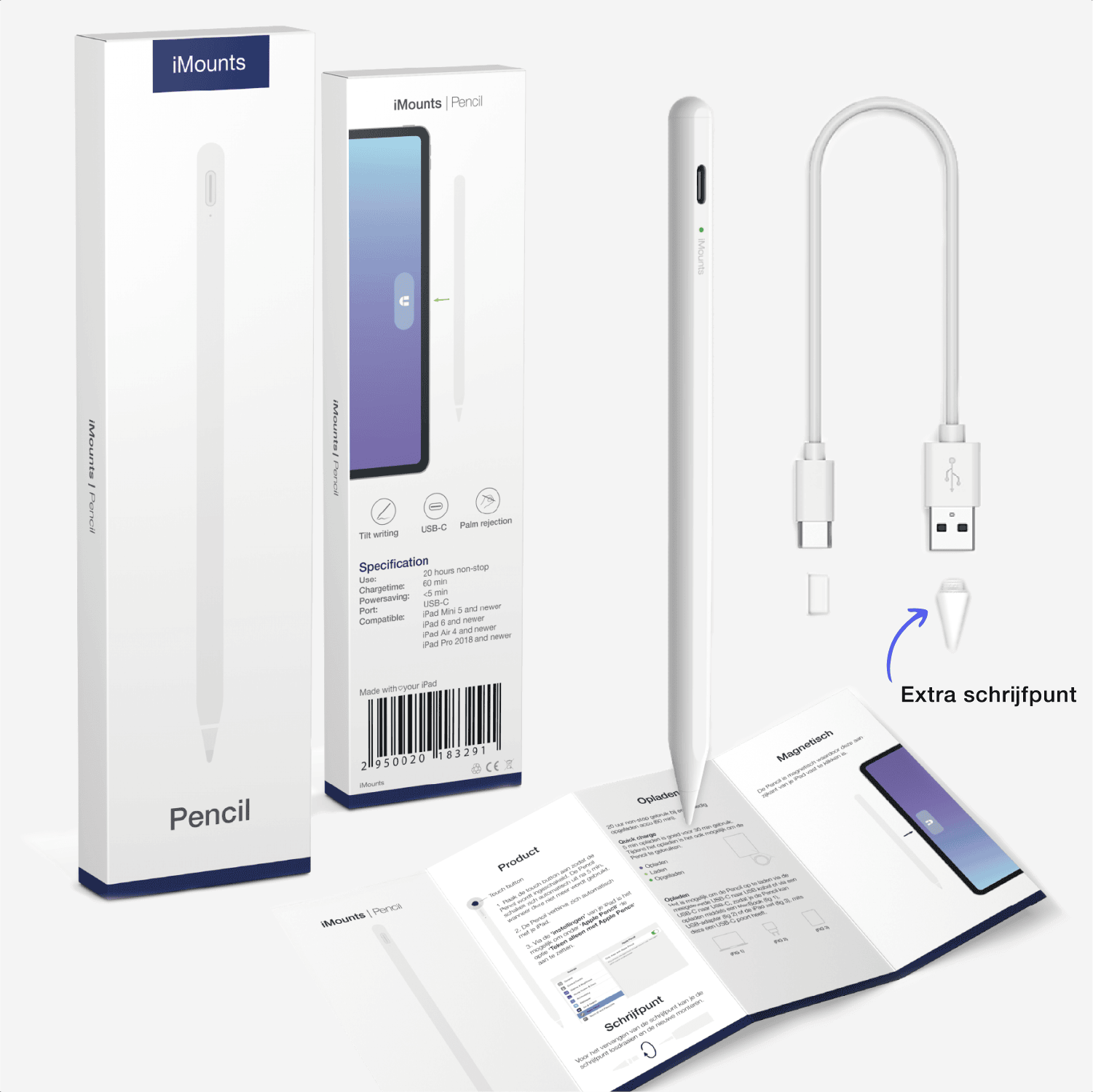 Vergelijking iMounts iPad Pen vs Apple Pencil 2 – precisie en accuduur