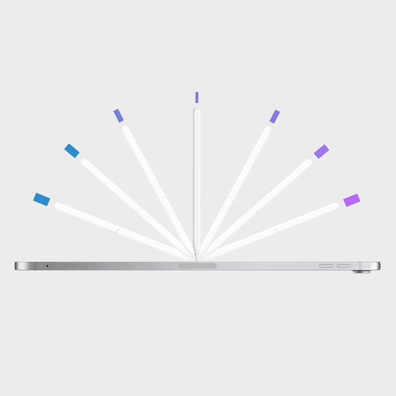 Teken op ipad realistisch schrijven met dik en dun op iPad van iMounts 